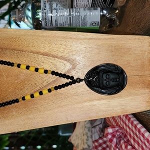 New Black onyx Buddha necklace